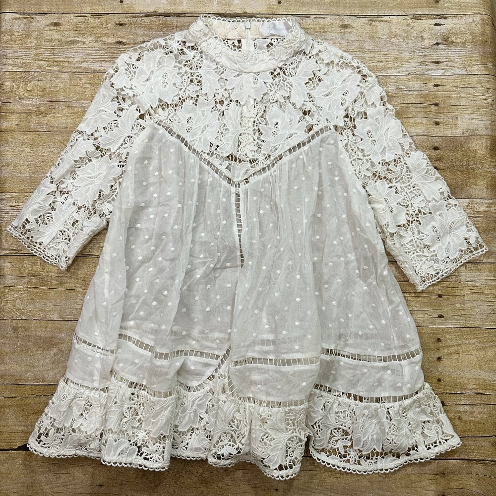 Zimmermann White Lace Blouse